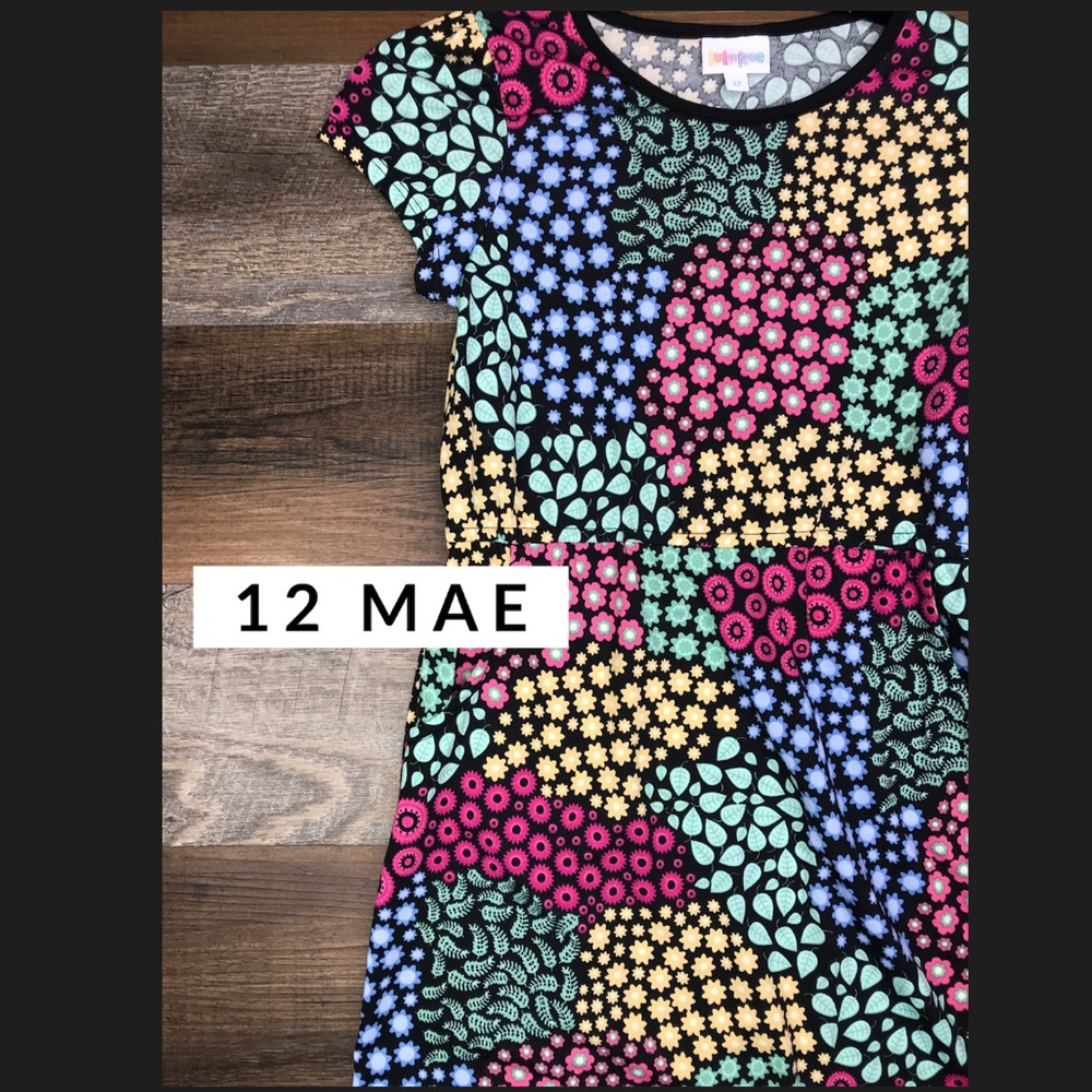 LULAROE GIRL’S MAE DRESS - SIZE 12 - NWT